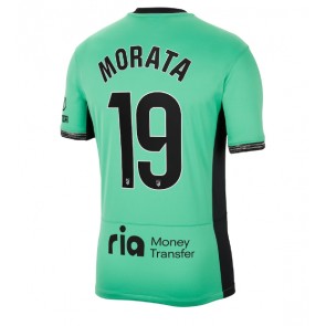 Lacne Muži Futbalové dres Atletico Madrid Alvaro Morata #19 2023-24 Krátky Rukáv - Tretina